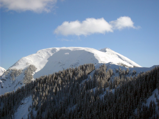 Kachina Peak as seen from the top of the Taos Ski Valley