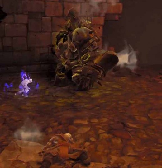 Darksiders 2 Gharn fight - summon ghouls to help defeat Gharn whilst the hero is picking himself up from one of Gharn's devastating attack moves