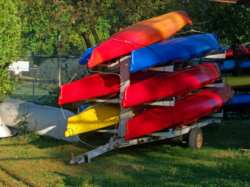 Canoes for rent at Green Lake