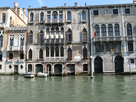 View of buildings from canal.