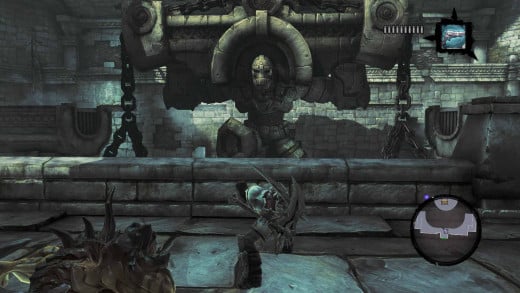 Darksiders 2 Drenchfort Main Hall - when facing the statue, go to the right sided area of the drenchfort first