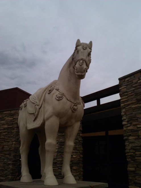 Warrior's Stallion in front of P.F.Chang's China Bistro