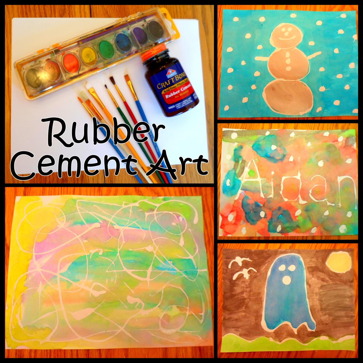 Rubber Cement Art Ideas for Kids | FeltMagnet