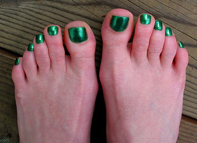Painting toenails as a hobby