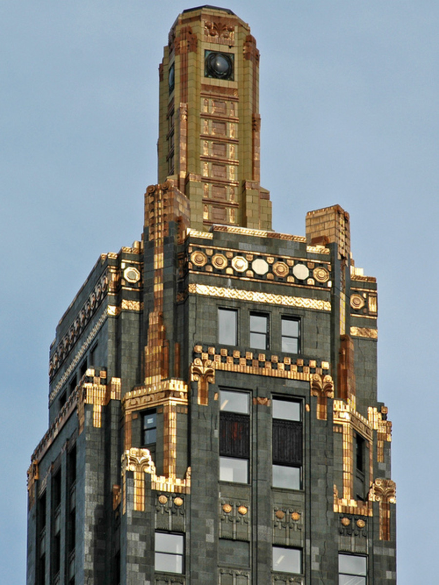 Detail of the upper floors of the Hard Rock Hotel Chicago.