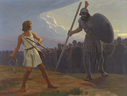 You can use the story of David & Goliath to teach about courage and obedience.