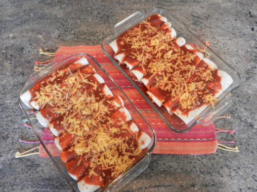 Cheese Enchiladas ready for the oven! 