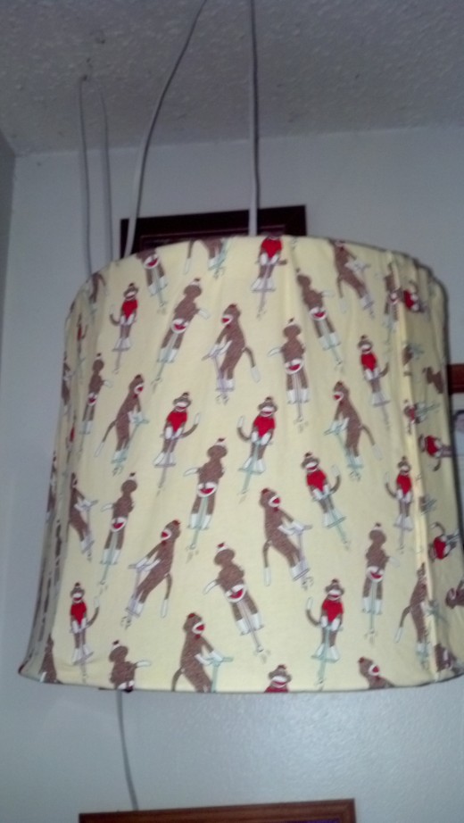 This is the lamp shade my daughter made for my grandson's play area.
