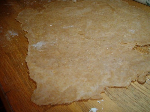 Pine nuts and wheat flour combine for a moist, tastey crust.