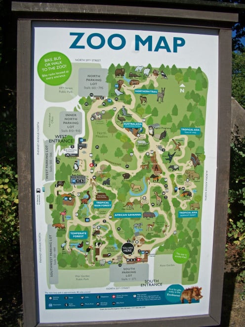 Map of Woodland Park Zoo