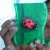A ladybug made out of Cloud Clay and hot-glued to an acrylic painted pencil box. What an awesome little keepsake! We also added some glitter to this project.
