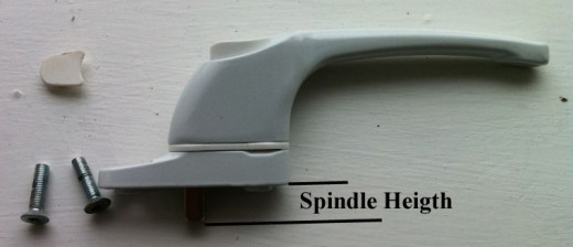 Espage window handle showing spindle height