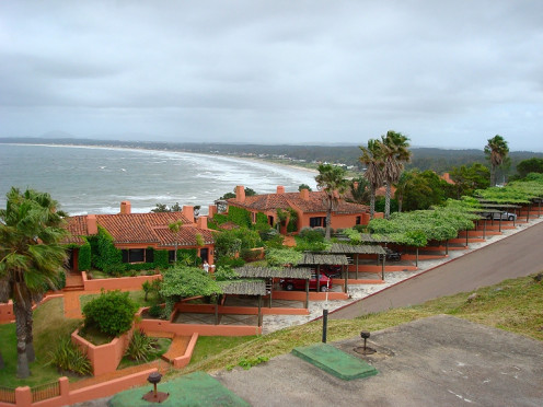 Portezuelo Beach, seen from an observation point along Ruta 1, near Punta Ballena