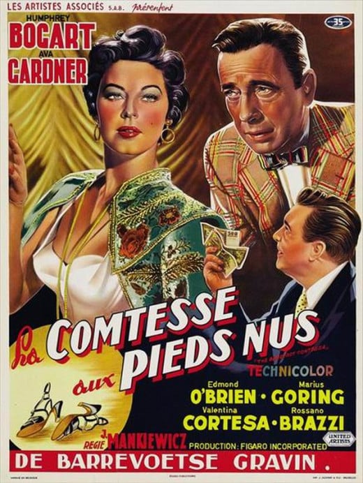 The Barefoot Contessa (1954) Belgian poster