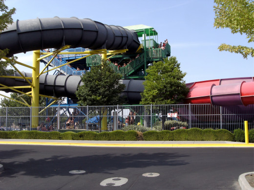 Just one of several water slide complexes