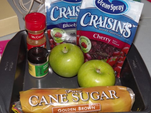 Ingredients for spiced apples