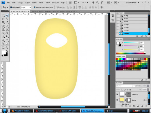 Create the base eye shape.