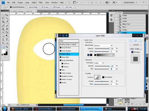 Draw perfect round sape.