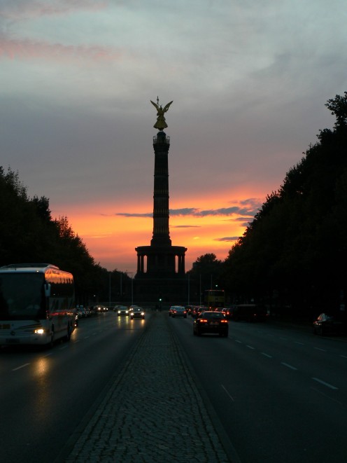 Berlin Victory Column at sunset