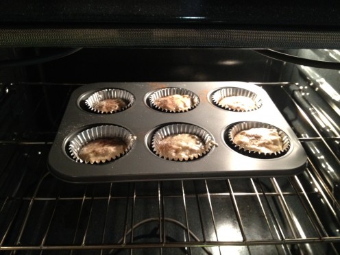 Jumbo muffins in the oven