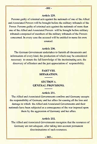 Treaty of Versailles document