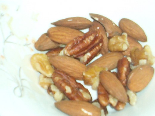 Nuts are protein-rich.