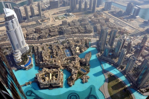 The view from the top of the world's tallest building.