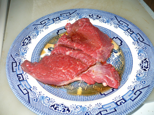 Steak cut from cross rib roast