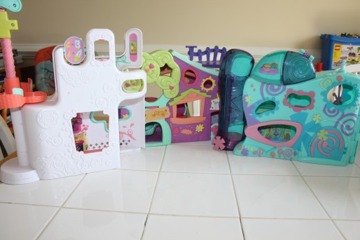 A few of my daughters Pet Shop houses