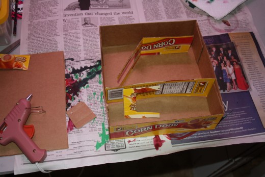 The beginning of our homemade Littlest Pet Shop house.