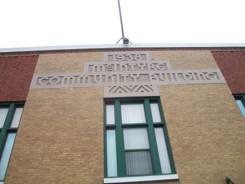 Detail, McIntyre Community Building, Schumacher, Timmins