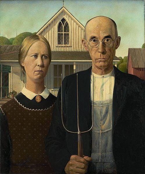 American Gothic, one of America's most iconic paintings, can be found (sometimes) at the Art Institute of Chicago