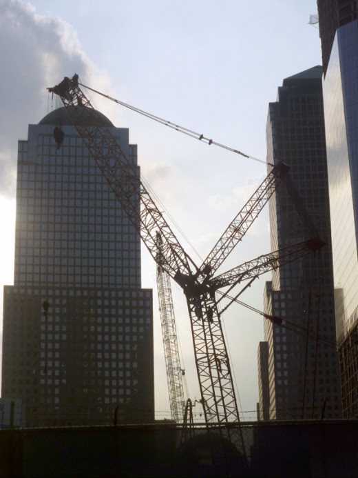 Cranes at the WTC Site