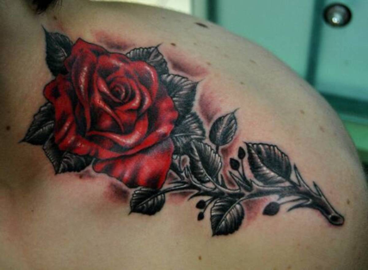 Meaning of Rose Tattoo - Black, Blue, Purple, and Other Roses Tattoos ...