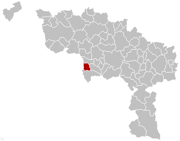 Map location of Quiévrain, Hainaut province, Belgium
