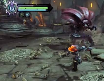 Darksiders 2 Defeat the Dungeon Bug in the Gilded Arena to get the third animus stone.