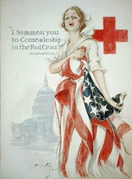 An old Red Cross Ad from 1918, from the time of World War I.