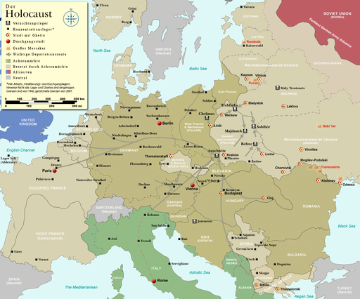 MAP OF EUROPE SHOWING CAMPS 