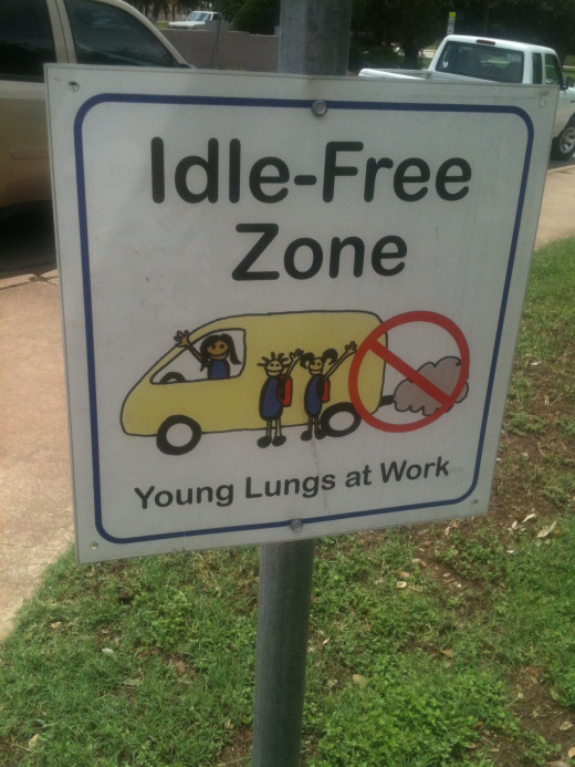 These signs were provided and installed by our school district transportation department. 