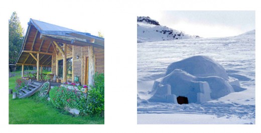 2. A traditional House in Argentina * 3. An Igloo, Traditional house of Eskimos.*