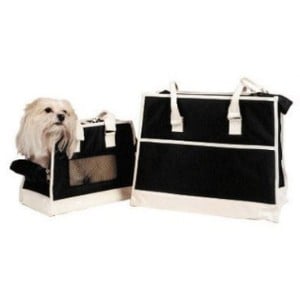 New York Dog Charlotte Black and White Pet Carrier Airline Approved