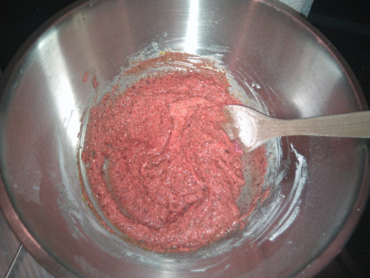 I added red dye for this batch since I wanted pink macarons. 