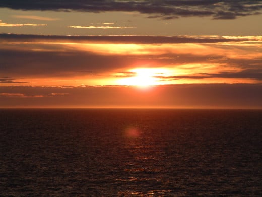 Picture taken at 22 minutes past midnight on the 3rd of July as we cruised North across the Greenland Sea