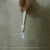 Brushing the Grout with Toothpaste to Remove the Water Stain Brushing the Grout with Toothpaste to Remove the Water Stain