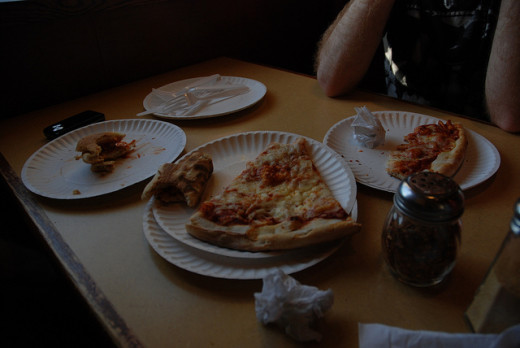 is what a waiter or waitress would say if they find a table messed up like this when YOU leave it in this condition.