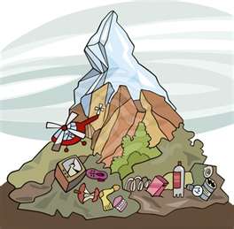 Mountains of trash tossed into huge landfills make up the bulk of the world's land pollution.