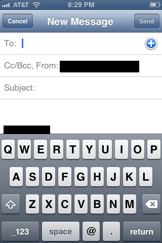 Enter the email address associated with who you want to send the message to and also a subject line.