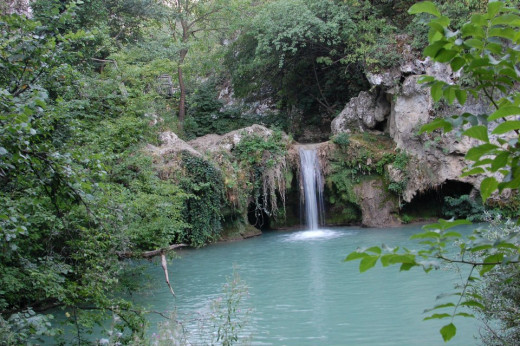 Hotnitsa waterfall in summer