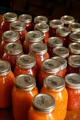 Home made tomato sauce can last you all winter if stored properly