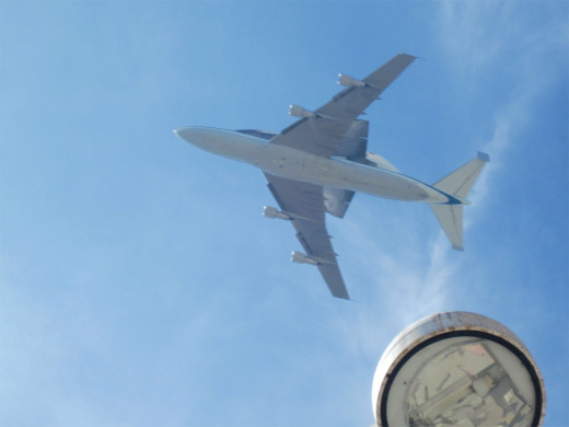 Not the best angle, but how many people can say they've been directly under the space shuttle?  [Sept 21, 2012, 12:30PM, Anaheim] 